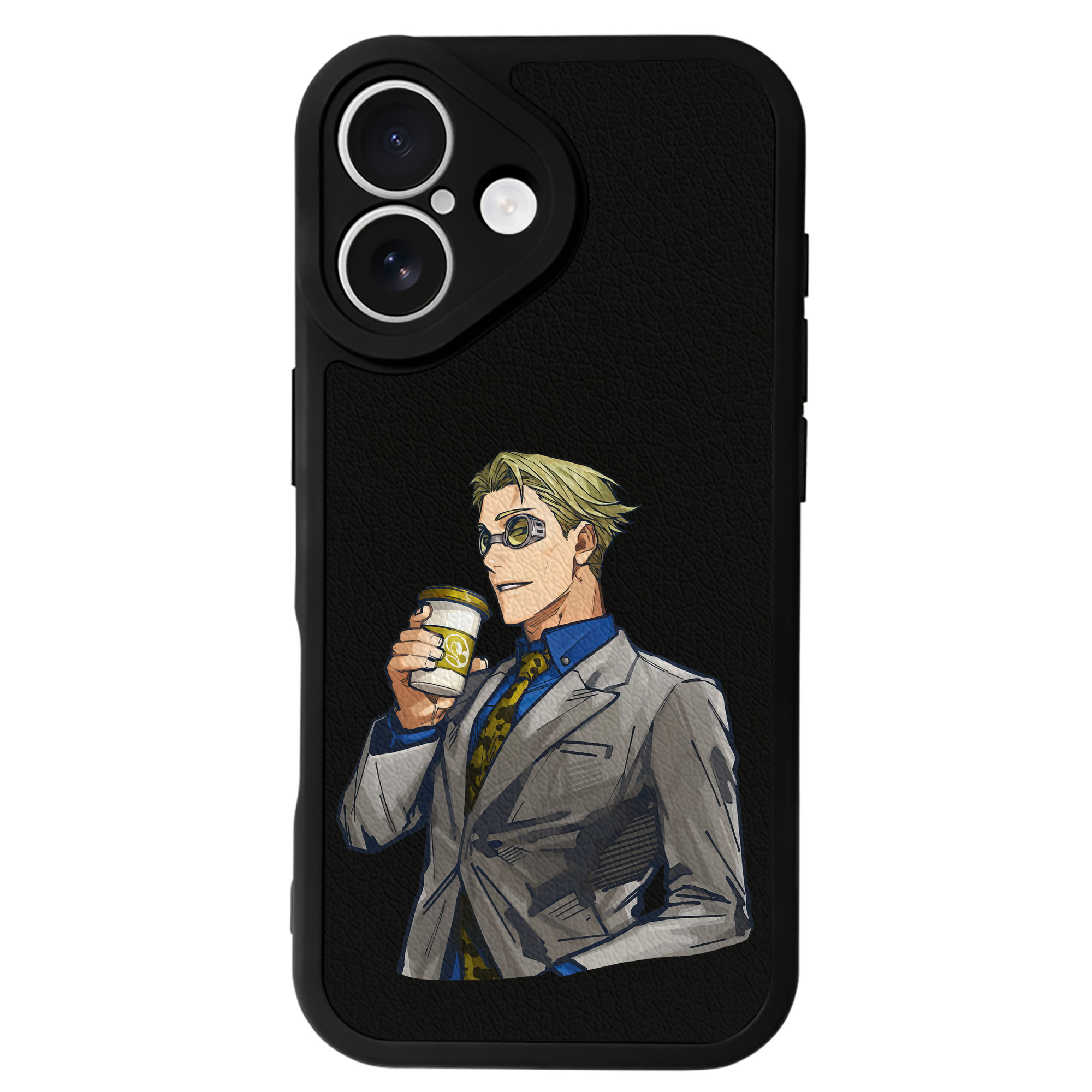 （画像用） 呪術廻戦 Jujutsu Kaisen 【iPhone 16シリーズ対応】シリコンスマホケース（レザー調） 材質：シリコン